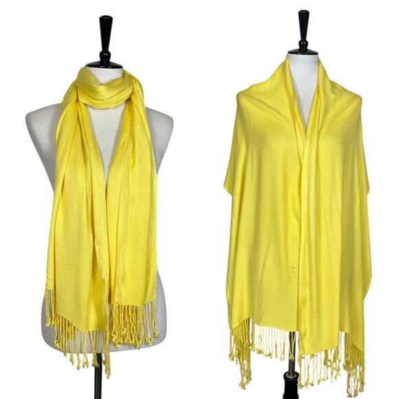 Women’s Bundle 9 Oblong Scarfs Solid Color Fringe Pink Teal Yellow Red Brown Tan - Picture 11 of 16